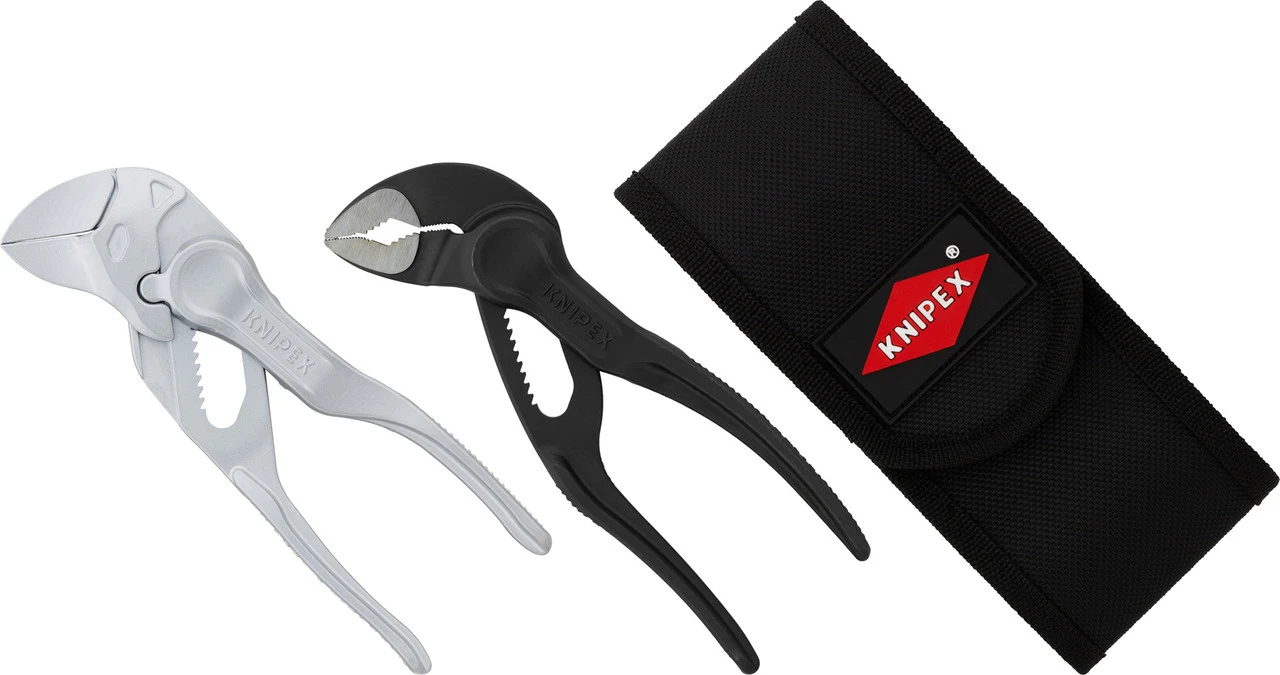 KNIPEX Zangenset Cobra XS Und Zangenschlüssel XS In Werkzeuggürteltasche 1 KNIPEX Zangenset Cobra XS Und Zangenschlüssel XS In Werkzeuggürteltasche